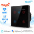 Tuya WiFi 1 Fan & 2 Light Smart Switch (Black, White)